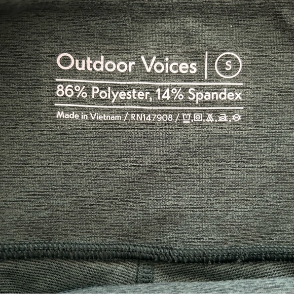 Outdoor Voices Women’s Heathered Hunter Green Warm Up Leggings, Size Small - Picture 6 of 11